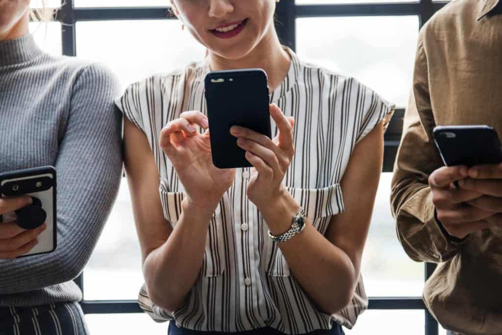 woman on phone