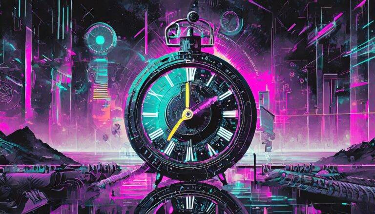 Stop Watch In The Middle Of A City