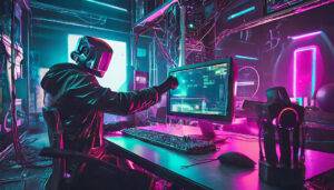 Person Designing A Landing Page In A Lab.