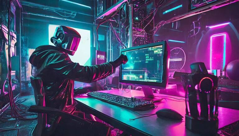 Person Designing A Landing Page In A Lab.