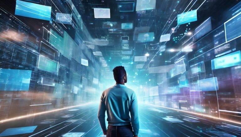 Person Looking At Different Types Of Facebook Ads