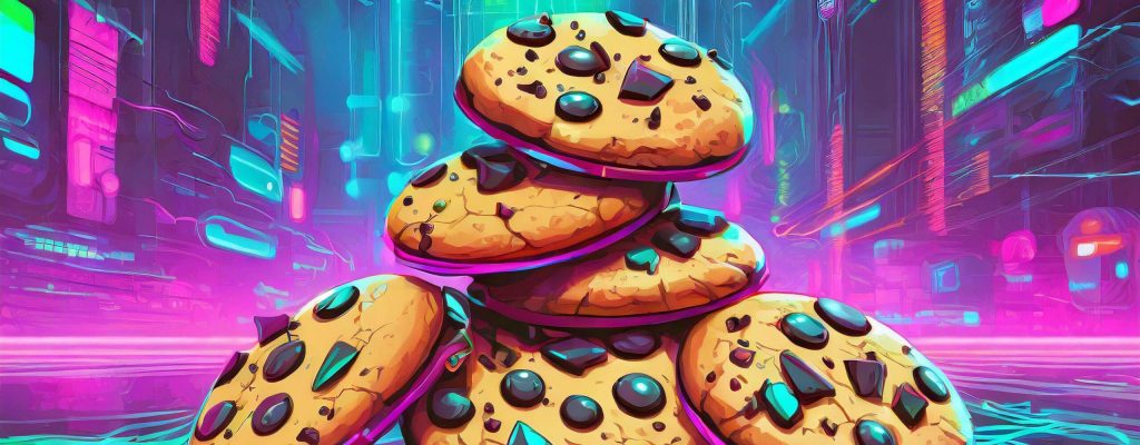 Chocolate chip digital cookies on the internet