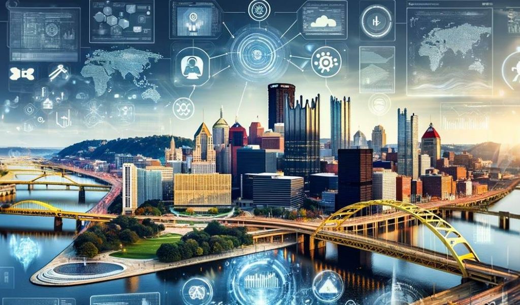 illustration of pittsburgh skyline