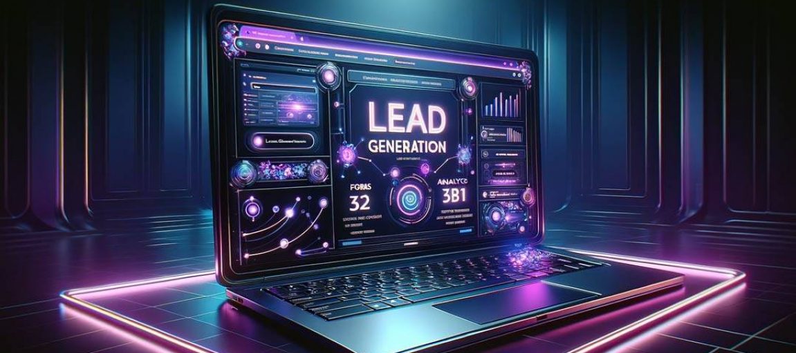 Laptop Showing Lead Generation Growth
