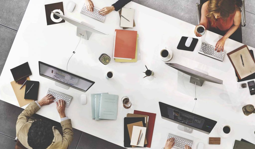 marketing team working on inbound marketing strategy